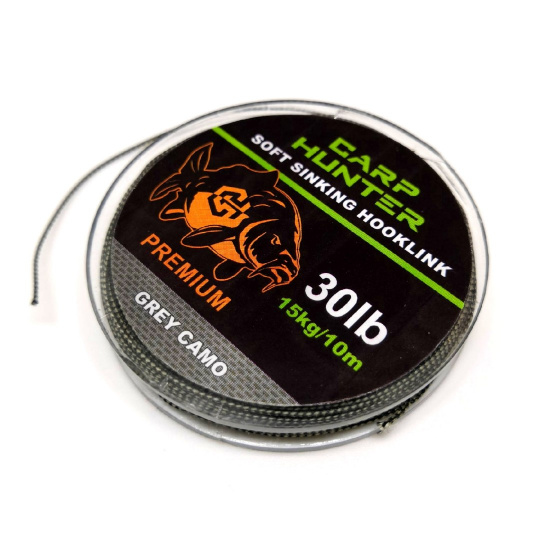 Поводковый материал CarpHunter PREMIUM 30lb (15кг) 10м (grey camo)