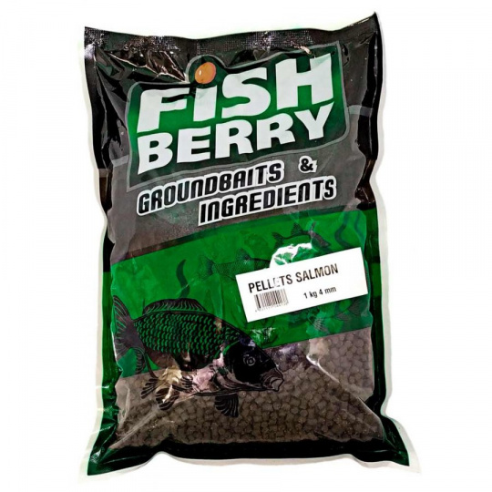 FISHBERRY Пеллетс карповый (лосось, цв. -темный) 4мм - 1 кг