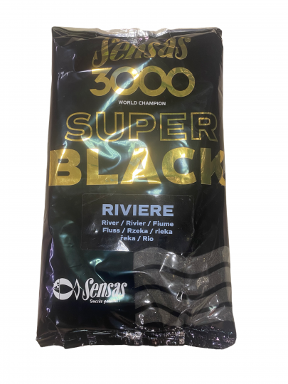ПРИКОРМКА SENSAS 3000 SUPER BLACK RIVIERE 1КГ