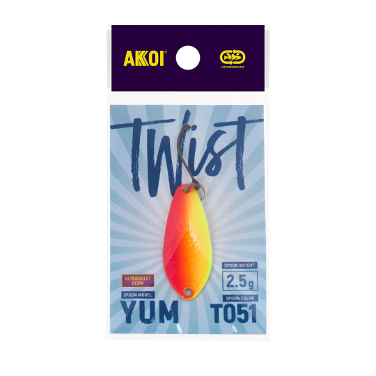 Блесна AKKOI TWIST форелевая YUM 2,5 g цвет Т051						