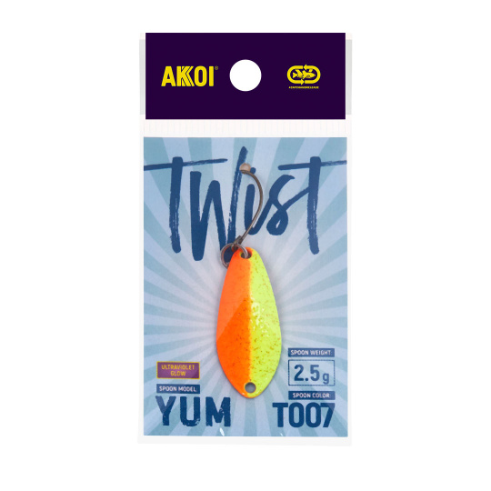 Блесна AKKOI TWIST форелевая YUM 2,5 g цвет Т007					