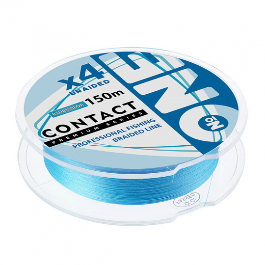 Плетеный шнур Number ONE Contact 4X-150 blue 0.6PE/0.128mm