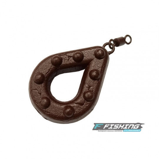 FLAGMAN Грузило Gripper с вертлюгом 30г brown 2шт ВР