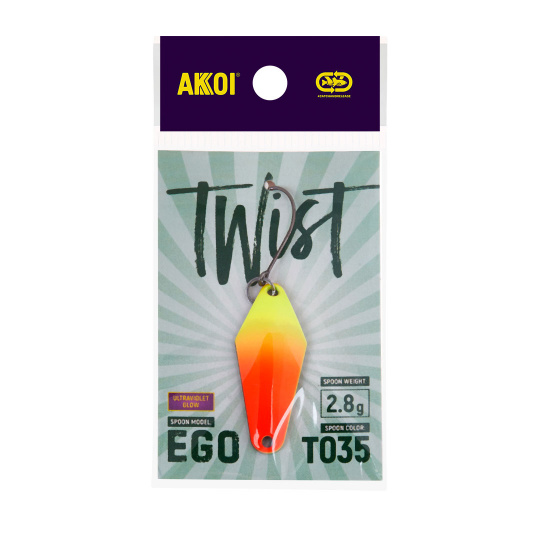 Блесна AKKOI TWIST форелевая EGO 2,8 g цвет Т035