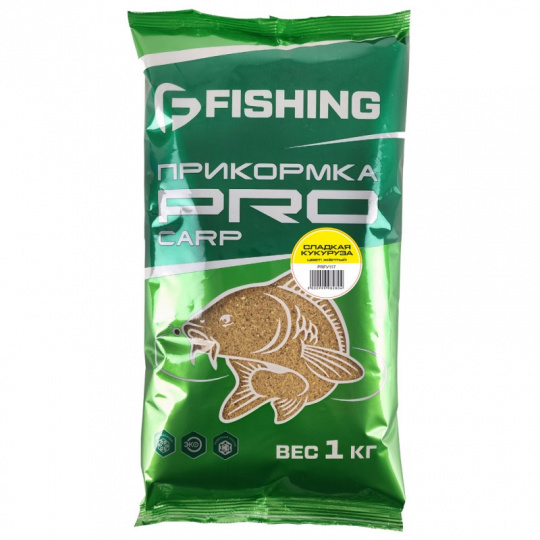 F-FISHING Прикормка для рыбы PRO Carp Сладкая Кукуруза 1кг
