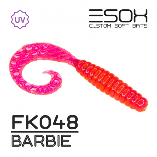 Twirly Grub 3" (80мм) 6шт FK048 Barbie