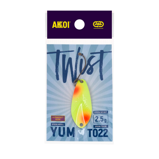 Блесна AKKOI TWIST форелевая YUM 2,5 g цвет Т022																			