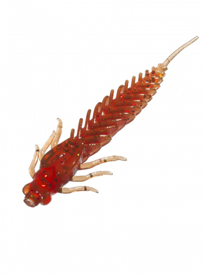Приманка ZUB-LARVA  60мм-7шт, (цвет 911) машинное масло с блестками