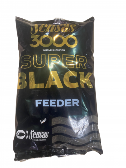 ПРИКОРМКА SENSAS 3000 SUPER BLACK FEEDER 1КГ