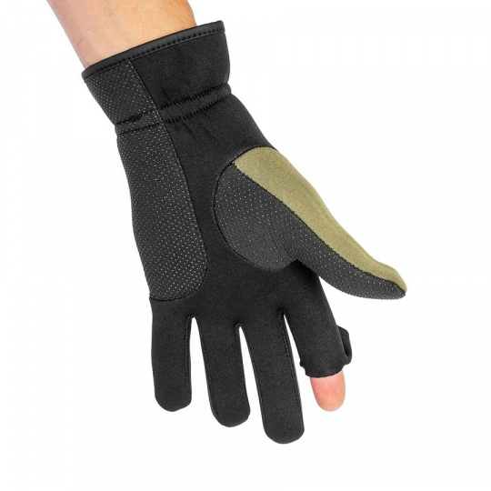 Перчатки рыбацкие CATCHER неопрен., цв.хаки р.XL (HS-HY-D14-XL) Helios