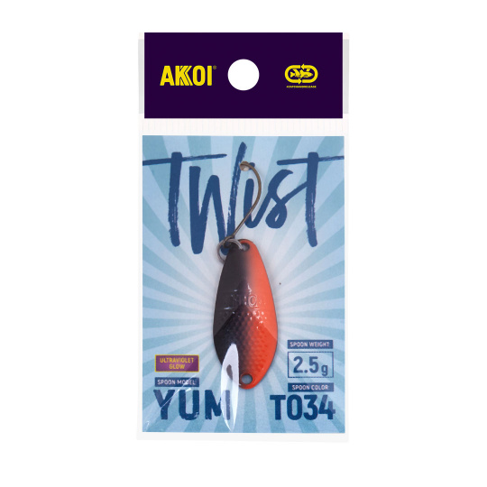 Блесна AKKOI TWIST форелевая YUM 2,5 g цвет Т034								