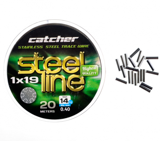 CATCHER Поводковый материал Stainless Steel X19 9кг 20м d0,33мм