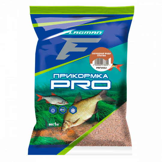 FLAGMAN Прикормка для рыбы PRO Холодная вода Плотва 1кг