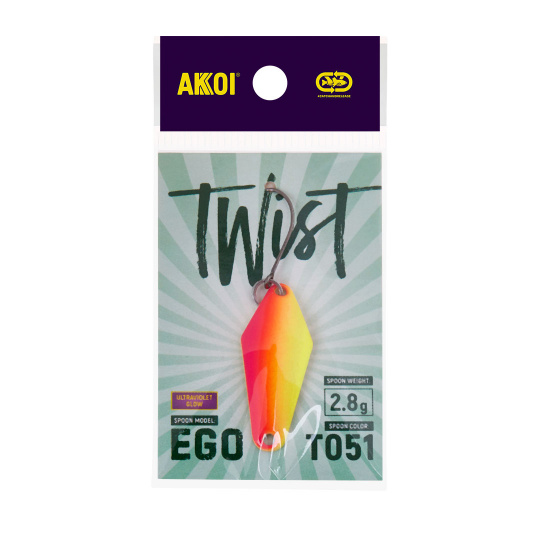 Блесна AKKOI TWIST форелевая EGO 2,8 g цвет Т051						