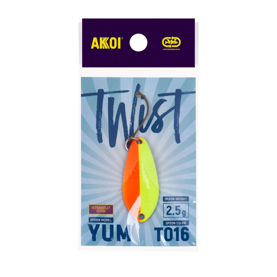 Блесна AKKOI TWIST форелевая YUM 2,5 g цвет Т016		