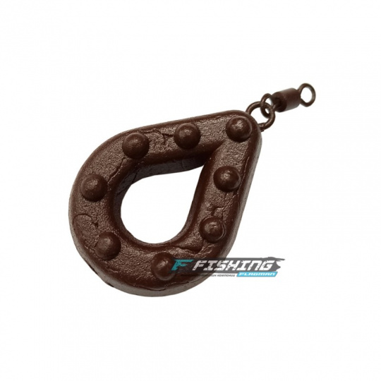 FLAGMAN Грузило Gripper с вертлюгом 90г brown 2шт ВР