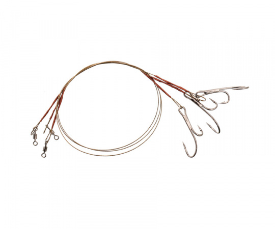 FLAGMAN Поводок Stainless Steel с двойником №4 X7 10кг 20см 3шт