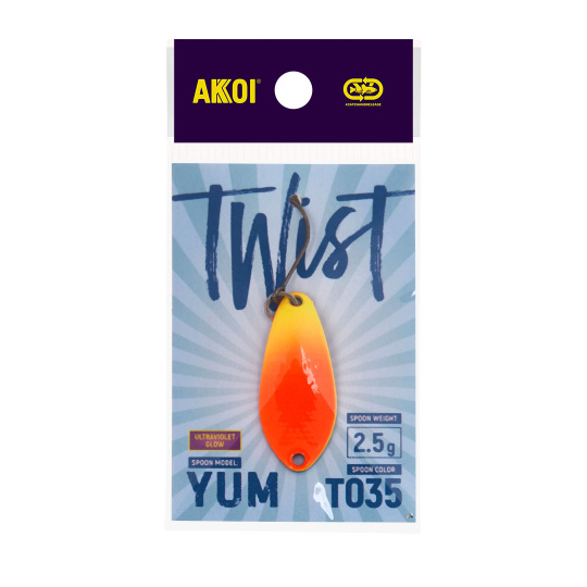 Блесна AKKOI TWIST форелевая YUM 2,5 g цвет Т035			