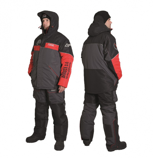 Костюм зимний Alaskan Dakota 2.0 красный/серый/черный   M (куртка+ полукомбинезон)	