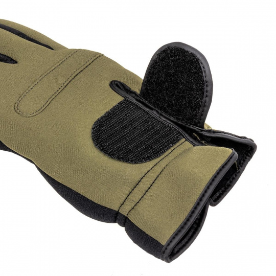 Перчатки рыбацкие CATCHER неопрен., цв.хаки р.XL (HS-HY-D14-XL) Helios