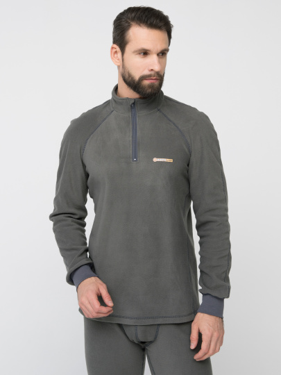 Термобелье Thermoline ZIP цвет Серый ткань Флис (Размер: 52-54, Рост: XL)	