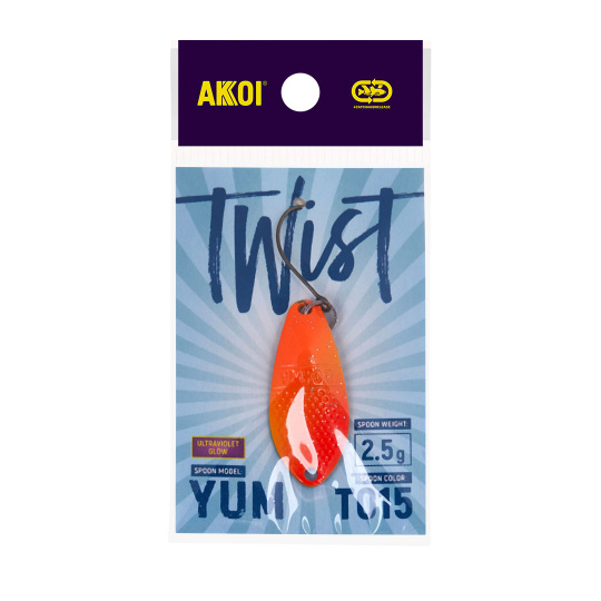 Блесна AKKOI TWIST форелевая YUM 2,5 g цвет Т015					