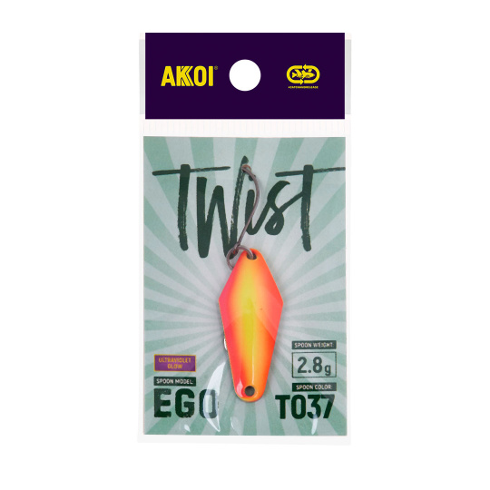 Блесна AKKOI TWIST форелевая EGO 2,8 g цвет Т037				