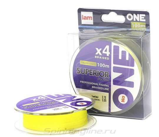 Шнур Superior X4 100м 0,10мм yellow