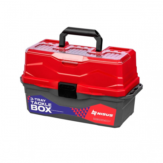 Ящик для снастей Tackle Box трехполочный NISUS красный (N-TB-3-R)
