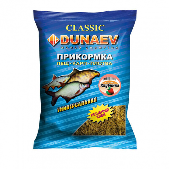 Прикормка "DUNAEV КЛАССИКА" 0.9кг Универсальная Клубника