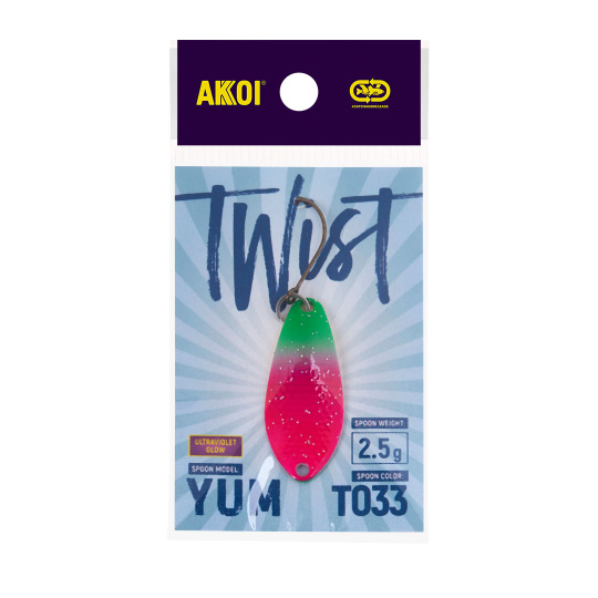 Блесна AKKOI TWIST форелевая YUM 2,5 g цвет Т033				