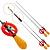 Удочка Bravo fishing HFTC-2С-R с катушкой, хлыст 2 составной