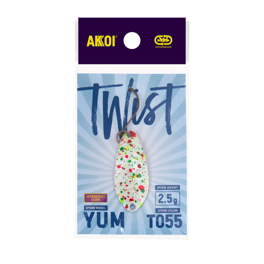 Блесна AKKOI TWIST форелевая YUM 2,5 g цвет Т055					