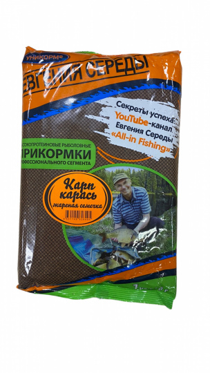 Прикормка Уникорм "Карп Карась (жареная семечка) 1кг
