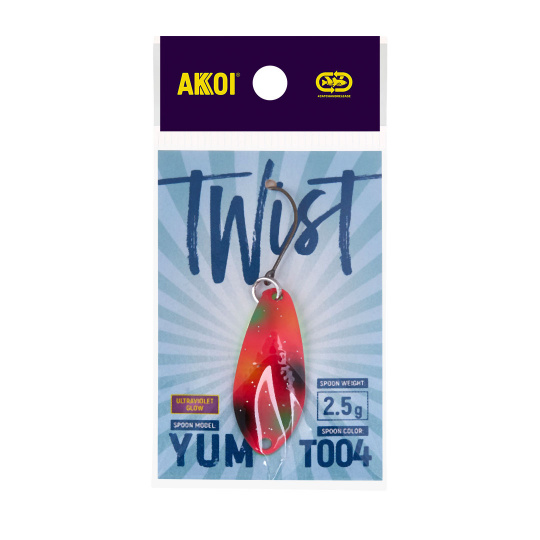 Блесна AKKOI TWIST форелевая YUM 2,5 g цвет Т004											