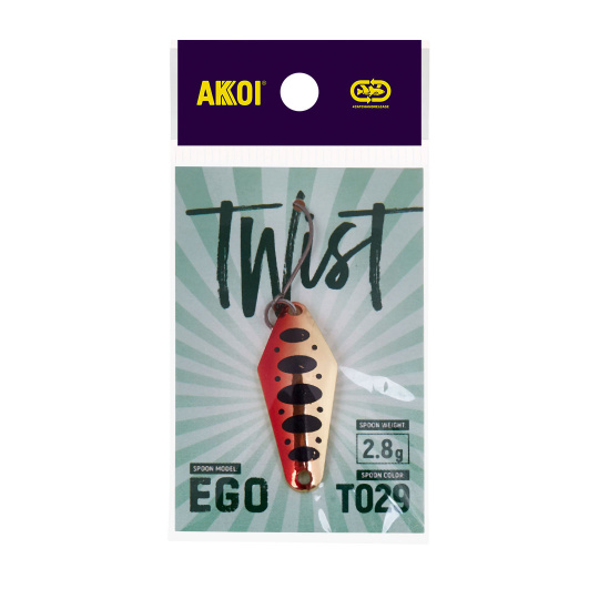 Блесна AKKOI TWIST форелевая EGO 2,8 g цвет Т029						