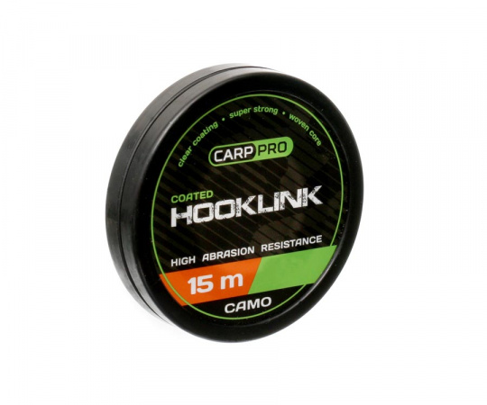 CARP PRO Поводковый материал Soft Coated Hooklink Camo 20lb 15м