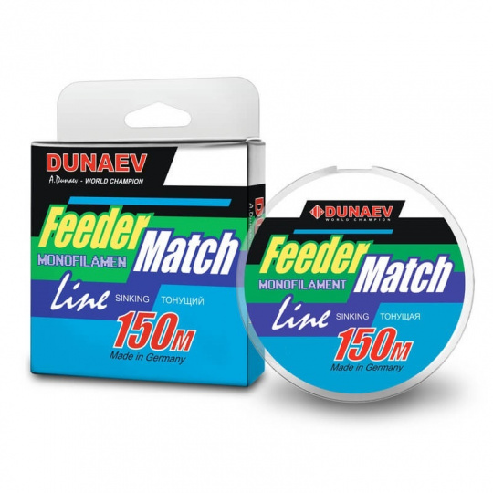 Леска Dunaev Feeder-Match Sinking Black 0.14мм 150м