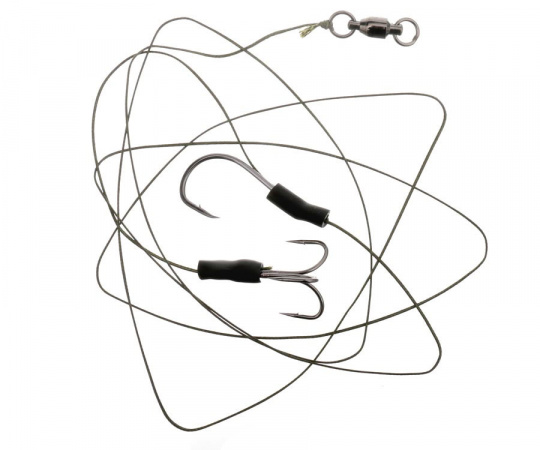 FLAGMAN Оснастка готовая сомовая Cat Fish Rig Single & Trible Hooks 6/0