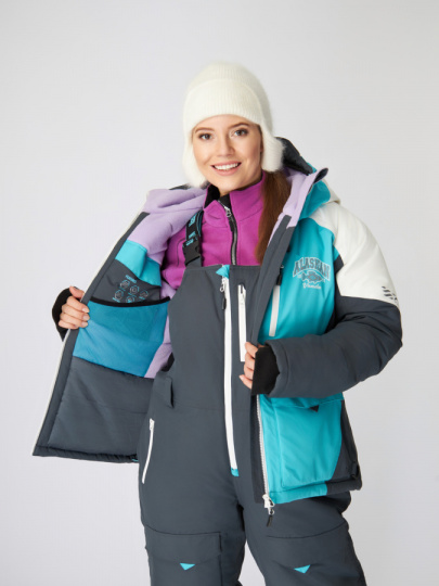 Костюм зимний Alaskan Vanda жен. XL бел/голуб/сер (куртка+полукомбинезон)