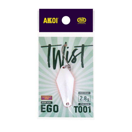 Блесна AKKOI TWIST форелевая EGO 2,8 g цвет Т001																			