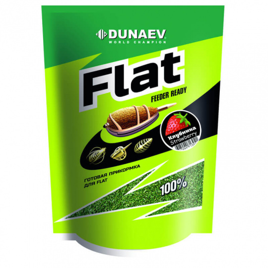 Прикормка Dunaev Flat Feeder Ready 1 кг Клубника	