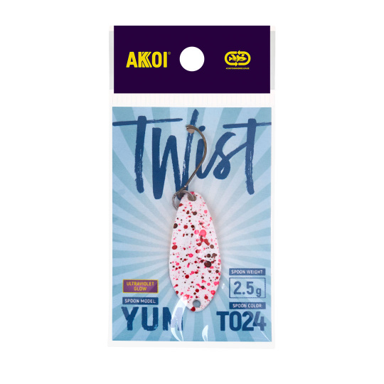 Блесна AKKOI TWIST форелевая YUM 2,5 g цвет Т024			
